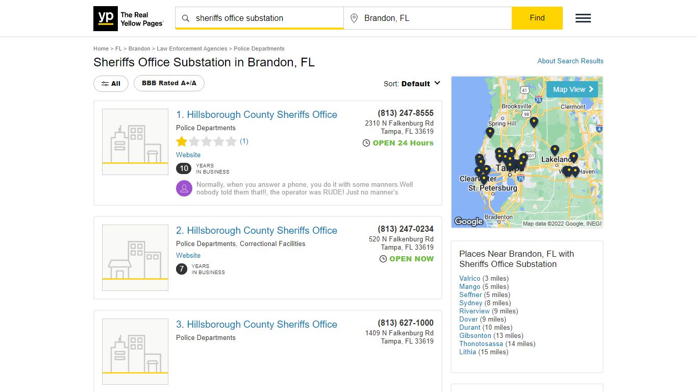 Sheriffs Office Substation in Brandon, FL with Reviews - YP.com
